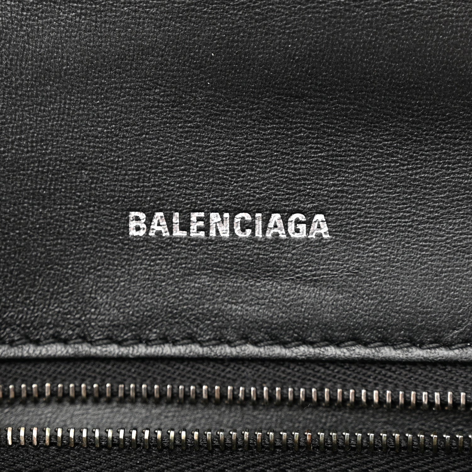 Balenciaga Shiny Calfskin Monochrome Crocodile Embossed Small Hourglass Top Handle Bag Black 6 of 16