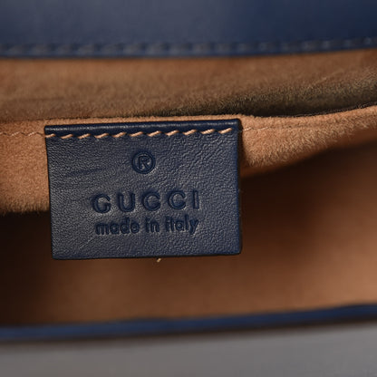 Gucci Calfskin Mini Sylvie Chain Shoulder Bag Blue Agata 8 of 10