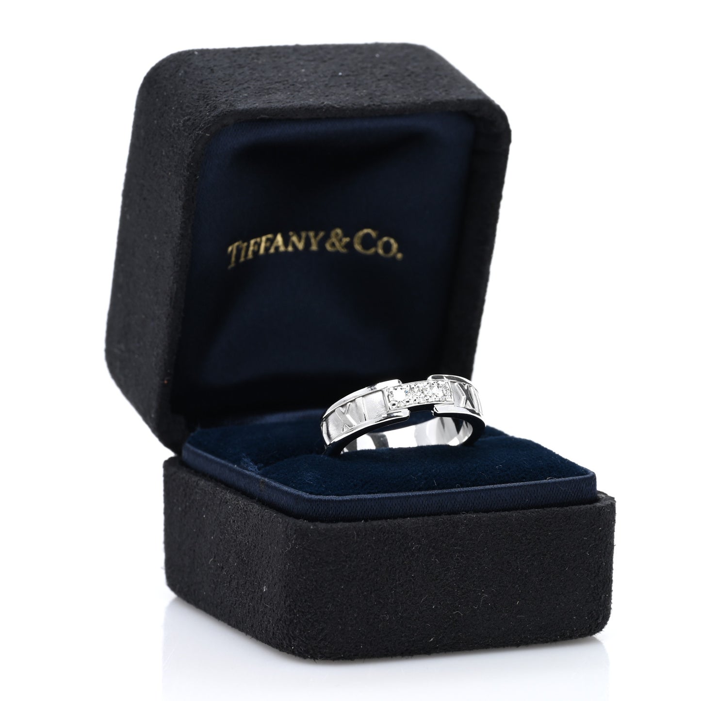 18K White Gold Diamond Atlas Ring 52 6