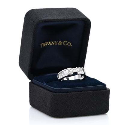 Tiffany 18K White Gold Diamond Atlas Ring 52 6 5 of 5