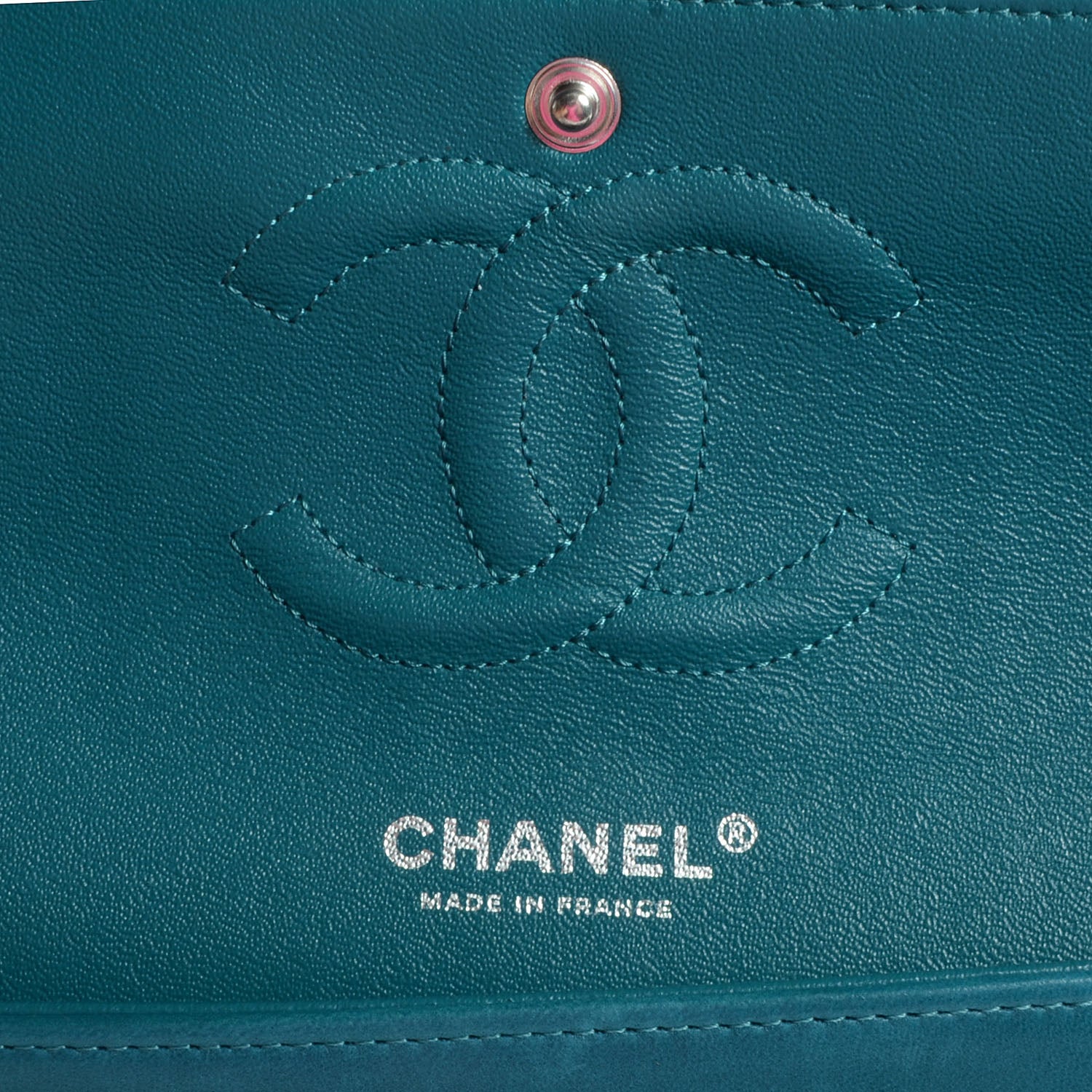 Chanel Lambskin Medium Double Flap Turquoise 6 of 8