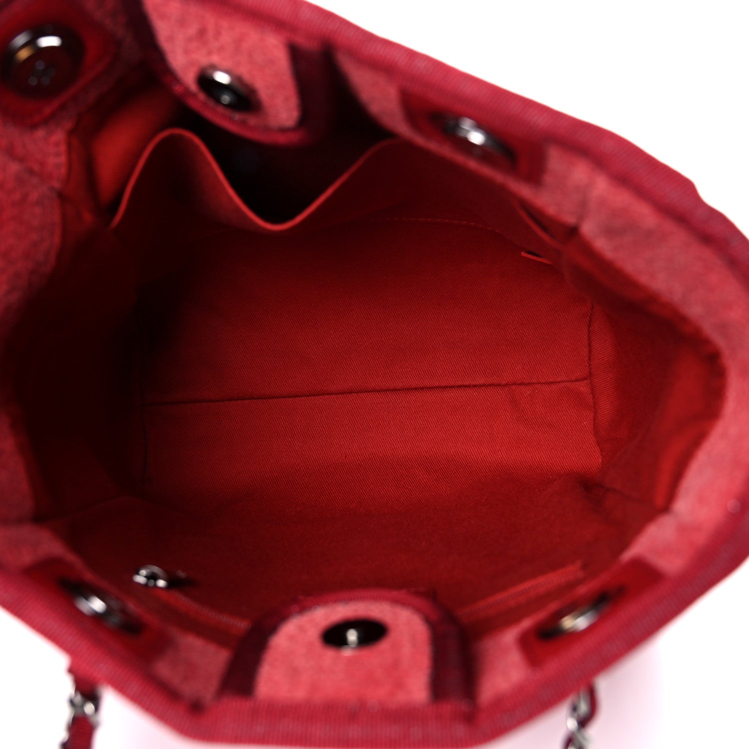 Chanel Lurex Boucle Mini Deauville Tote Red 5 of 10