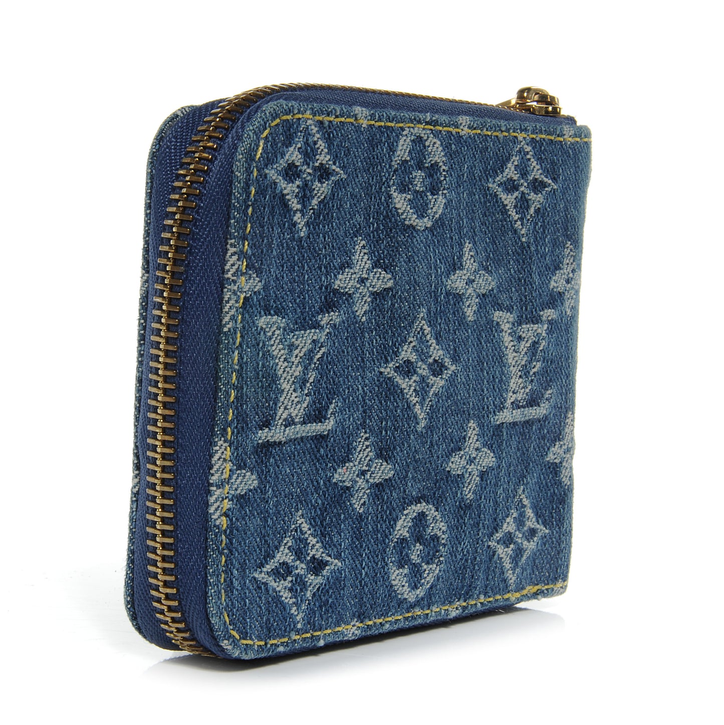 Denim Zip Compact Wallet
