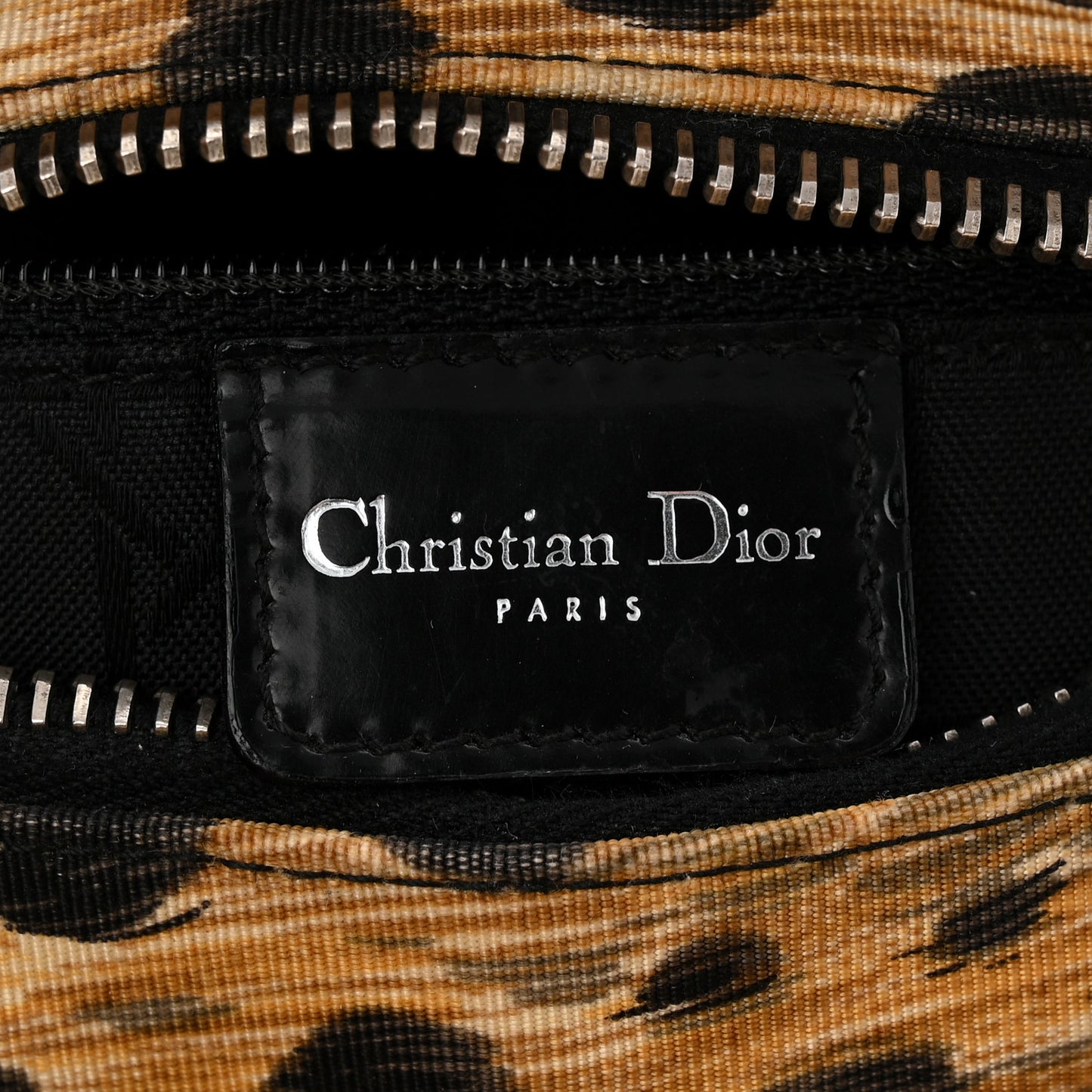 Canvas Leopard Print Medium Lady Dior