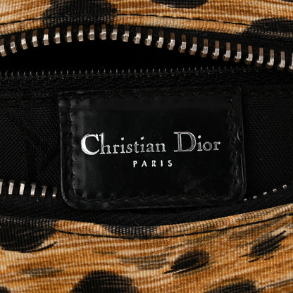 Christian Dior Canvas Leopard Print Medium Lady Dior 6 of 10