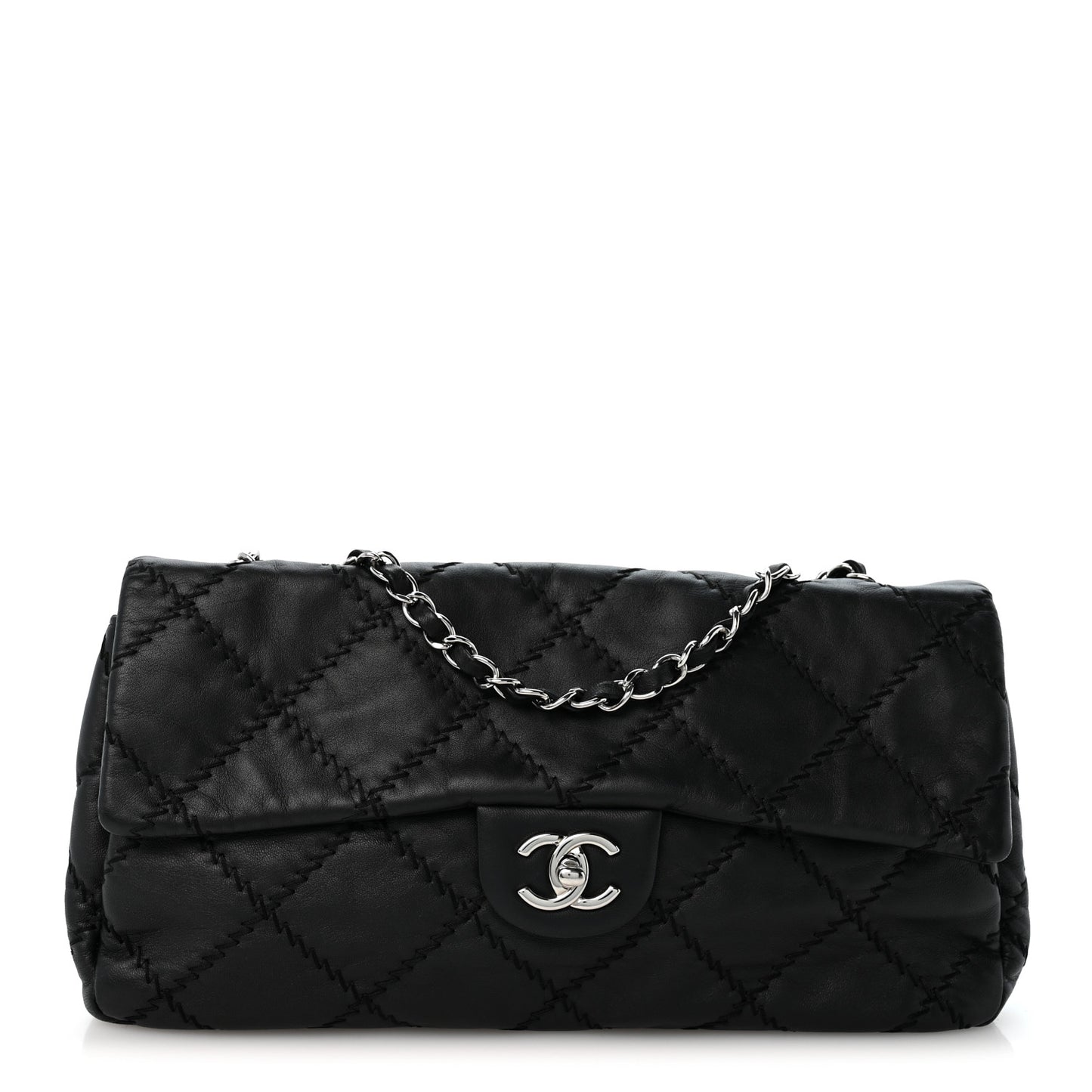 Lambskin Ultimate Stitch Flap Black
