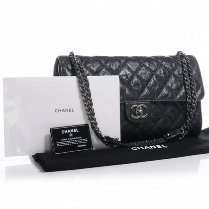 Chanel Caviar CC Crave Jumbo Flap Black 5 of 10