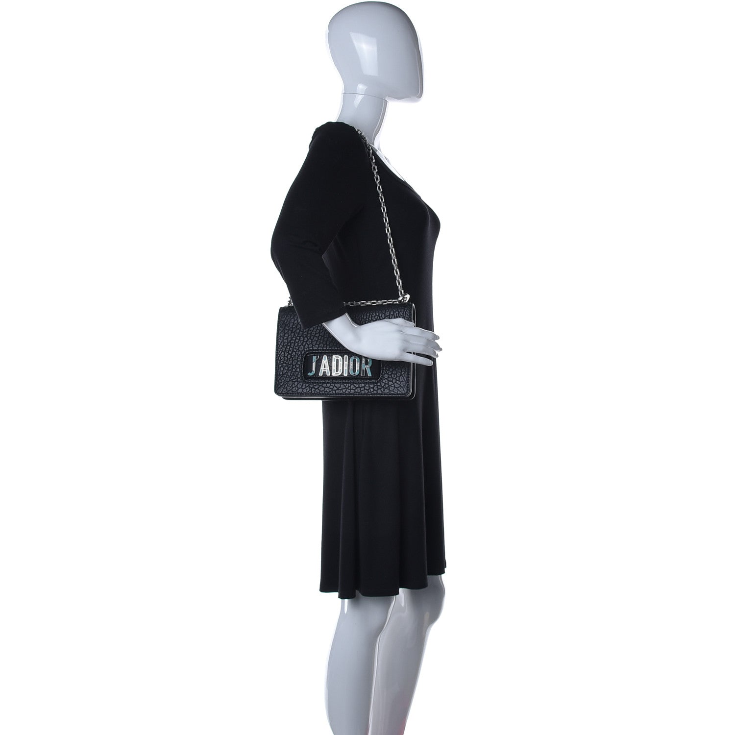 Christian Dior Canyon Grained Lambskin J'Adior Chain Flap Bag Black 2 of 10