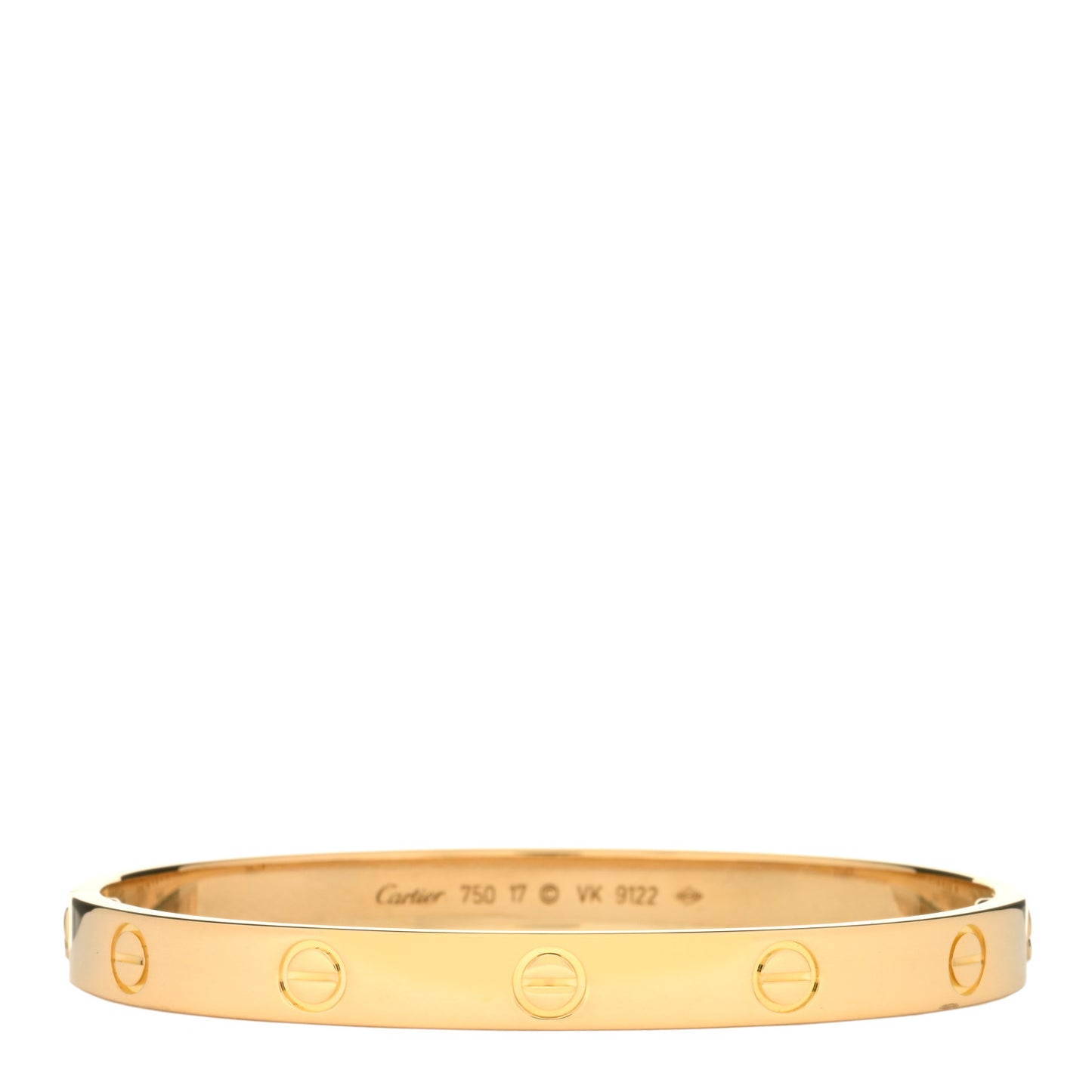 18K Yellow Gold LOVE Bracelet 17