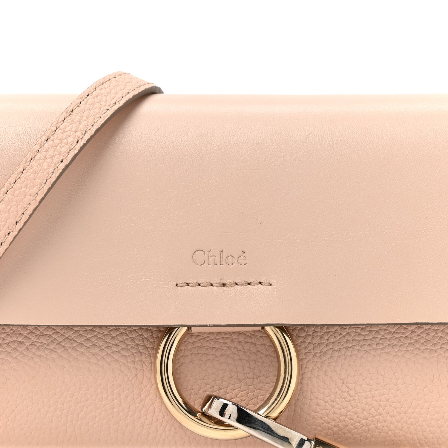 Chloe Calfskin Mini Faye Shoulder Bag Cement Pink 8 of 10