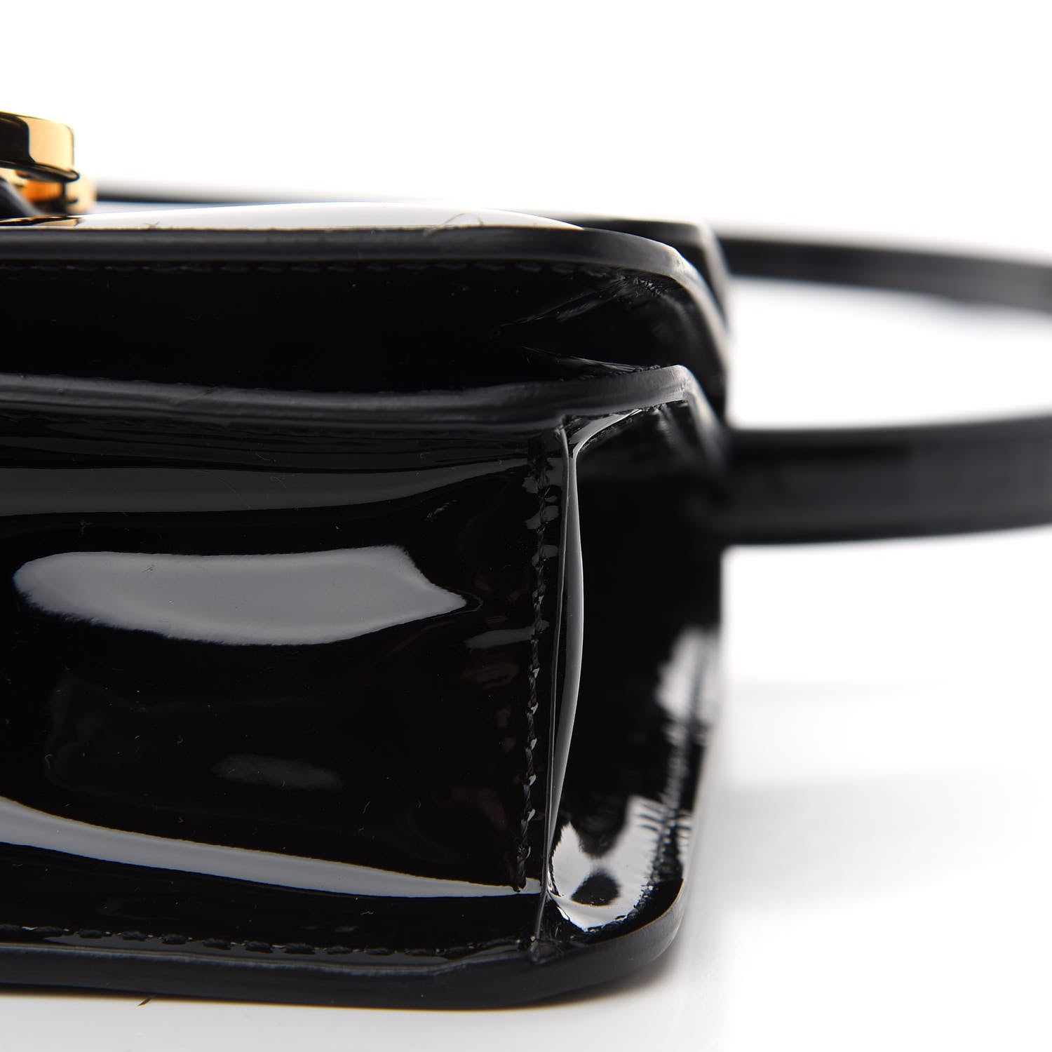 Fendi Vitello Vernice Mou Karligraphy Crossbody Bag Black 10 of 10