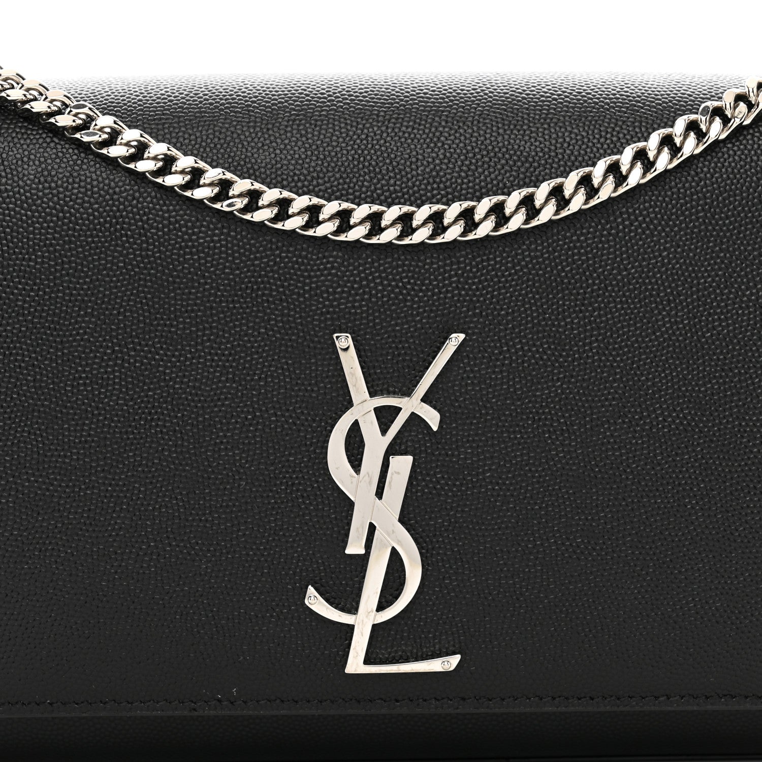 Saint Laurent Grain De Poudre Medium Classic Monogram Kate Satchel Black 5 of 12