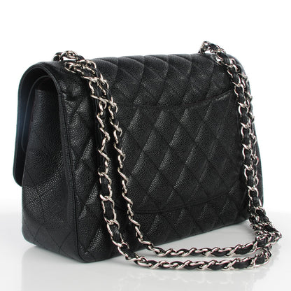 Chanel Caviar Quilted Jumbo Double Flap Black 3 of 9
