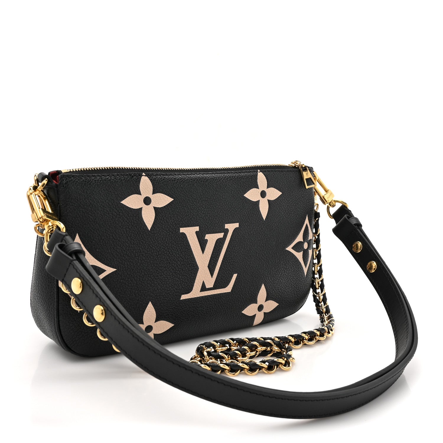 Louis Vuitton Empreinte Monogram Giant Multi Pochette Accessories Black Beige 3 of 11