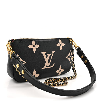Louis Vuitton Empreinte Monogram Giant Multi Pochette Accessories Black Beige 3 of 11