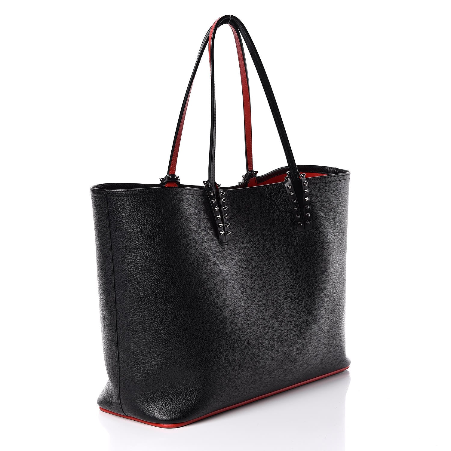Christian Louboutin Calfskin Spikes East West Cabata Tote Black 4 of 10