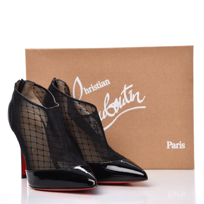 Christian Louboutin Kid Patent Resile Brode Filette 100 Ankle Boots 37.5 Black 13 of 13