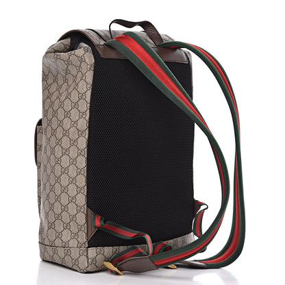 Gucci Soft GG Supreme Monogram Neo Vintage Double Buckle Backpack Beige New Acero Crop 3 of 10