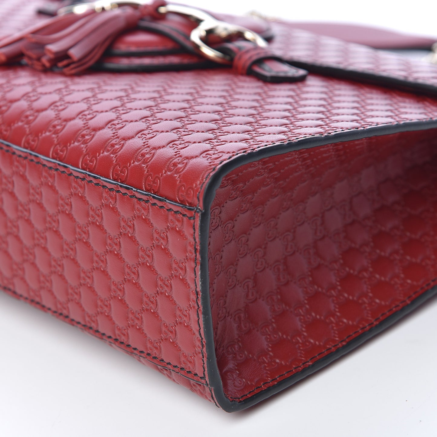 Microguccissima Medium Emily Chain Shoulder Bag Red