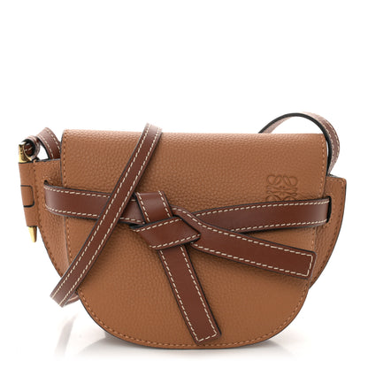 Loewe Grained Calfskin Mini Gate Crossbody Bag Caramel Pecan 1 of 10