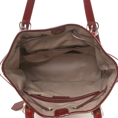 Burberry Supernova Check Drawstring Tote Berry Red 5 of 27