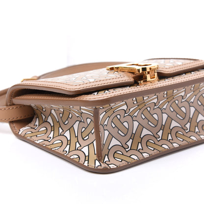 Burberry Calfskin Monogram Mini TB Bag Beige 5 of 8