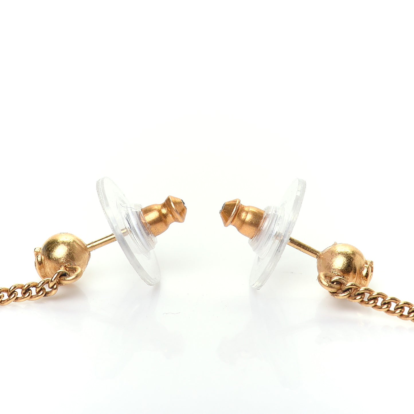 CC Drop Earrings Matte Gold