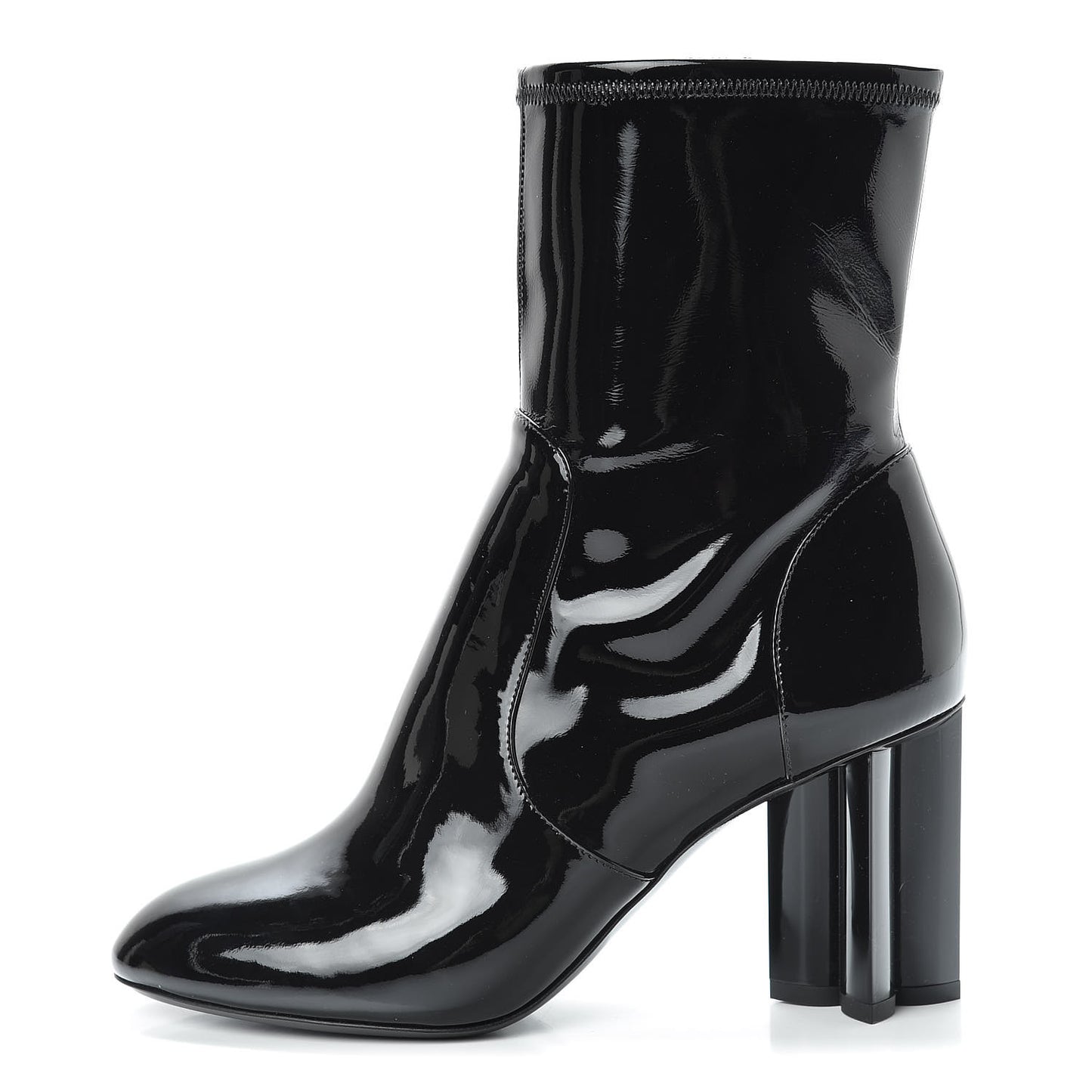 Patent Silhouette Ankle Boots 37.5 Black