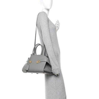 Salvatore Ferragamo Calfskin Small Hug Bag Ash Grey 2 of 8
