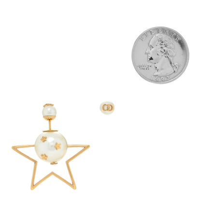 Christian Dior Pearl Bee Star Tribales Hoop Earrings 2 of 4