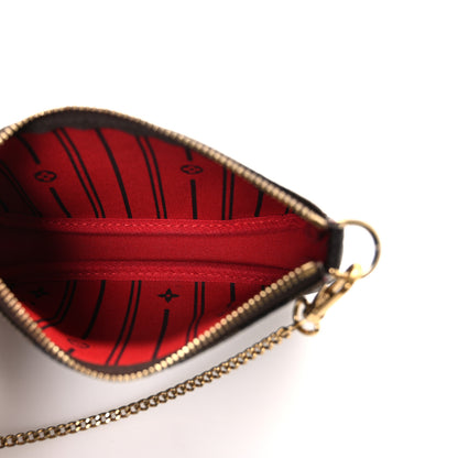 Louis Vuitton Damier Ebene Complice Trunks and Bags Mini Pochette Accessories Red 5 of 7