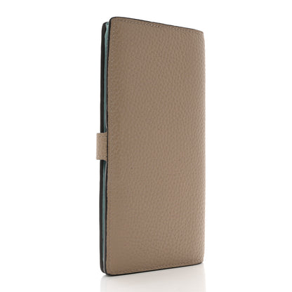 Louis Vuitton Taurillon LV Vertical Capucines Wallet Galet Aquamarine 3 of 8