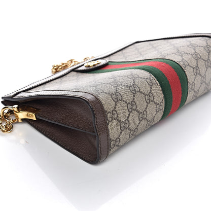 Gucci GG Supreme Monogram Web Small Ophidia Chain Shoulder Bag Brown 9 of 10