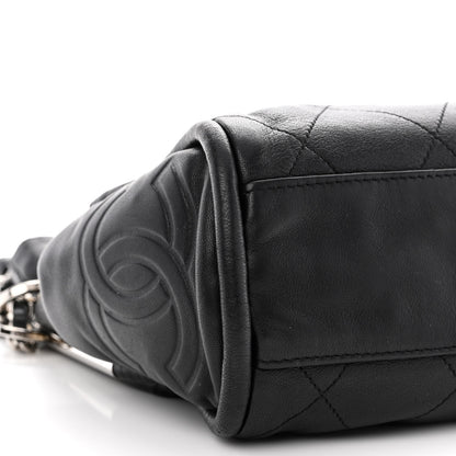 Chanel Lambskin Stitched Medium Ultimate Soft Tote Black 9 of 10
