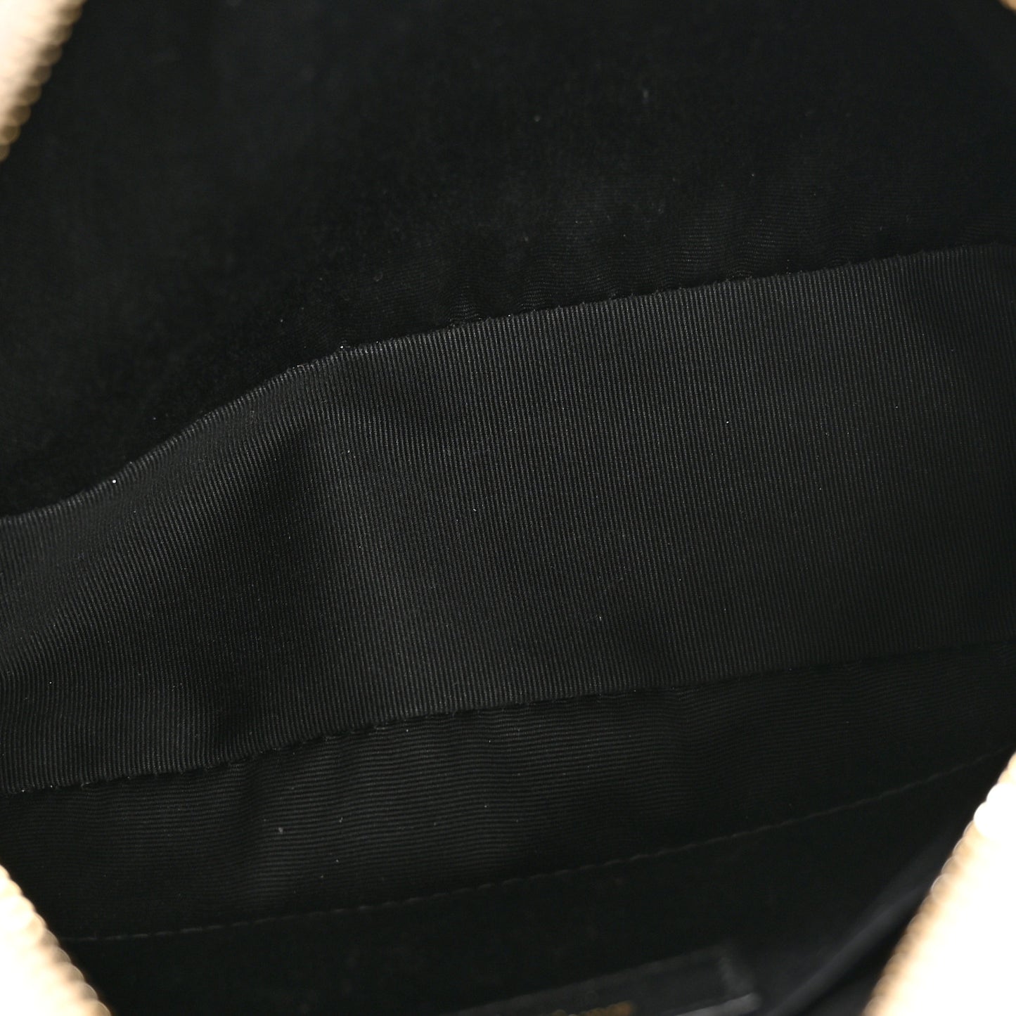 Calfskin Matelasse Monogram Lou Camera Bag Crema Soft
