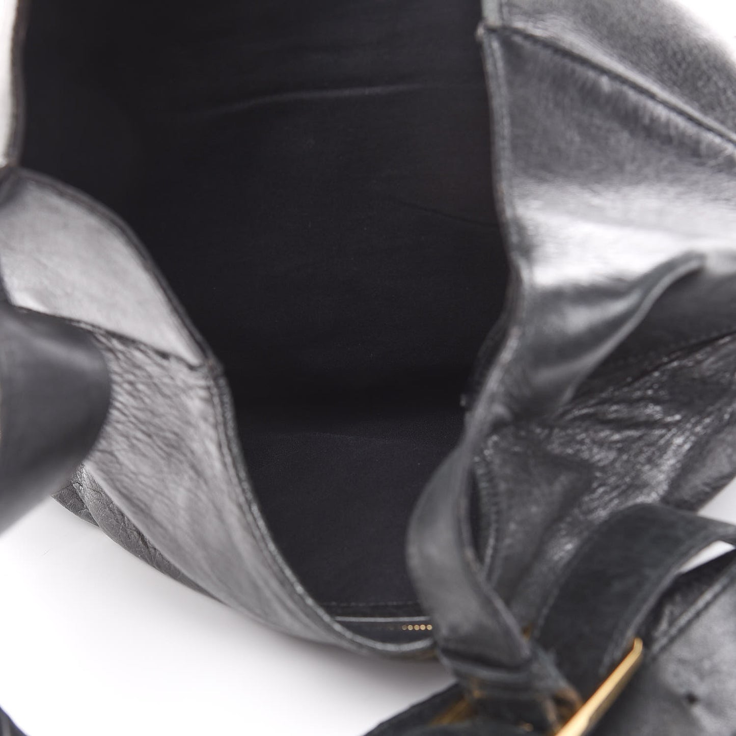 Chevre Giant 21 Gold Hardware Besace Hobo Black