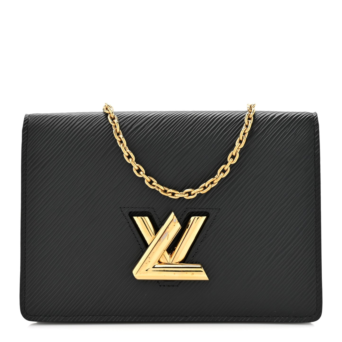Epi Twist Belt Chain Wallet Black