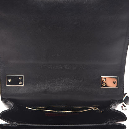 Valentino Garavani Vitello Flap Accordion Shoulder Flap Black 7 of 25