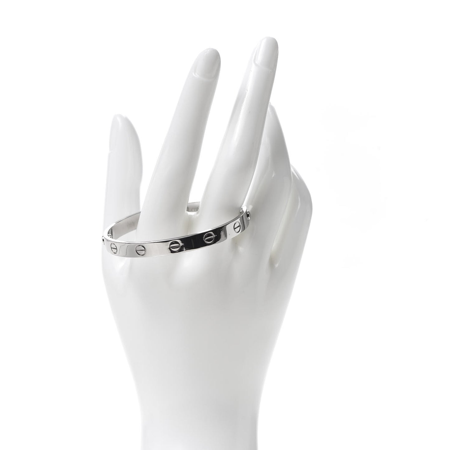 18K White Gold LOVE Bracelet 16