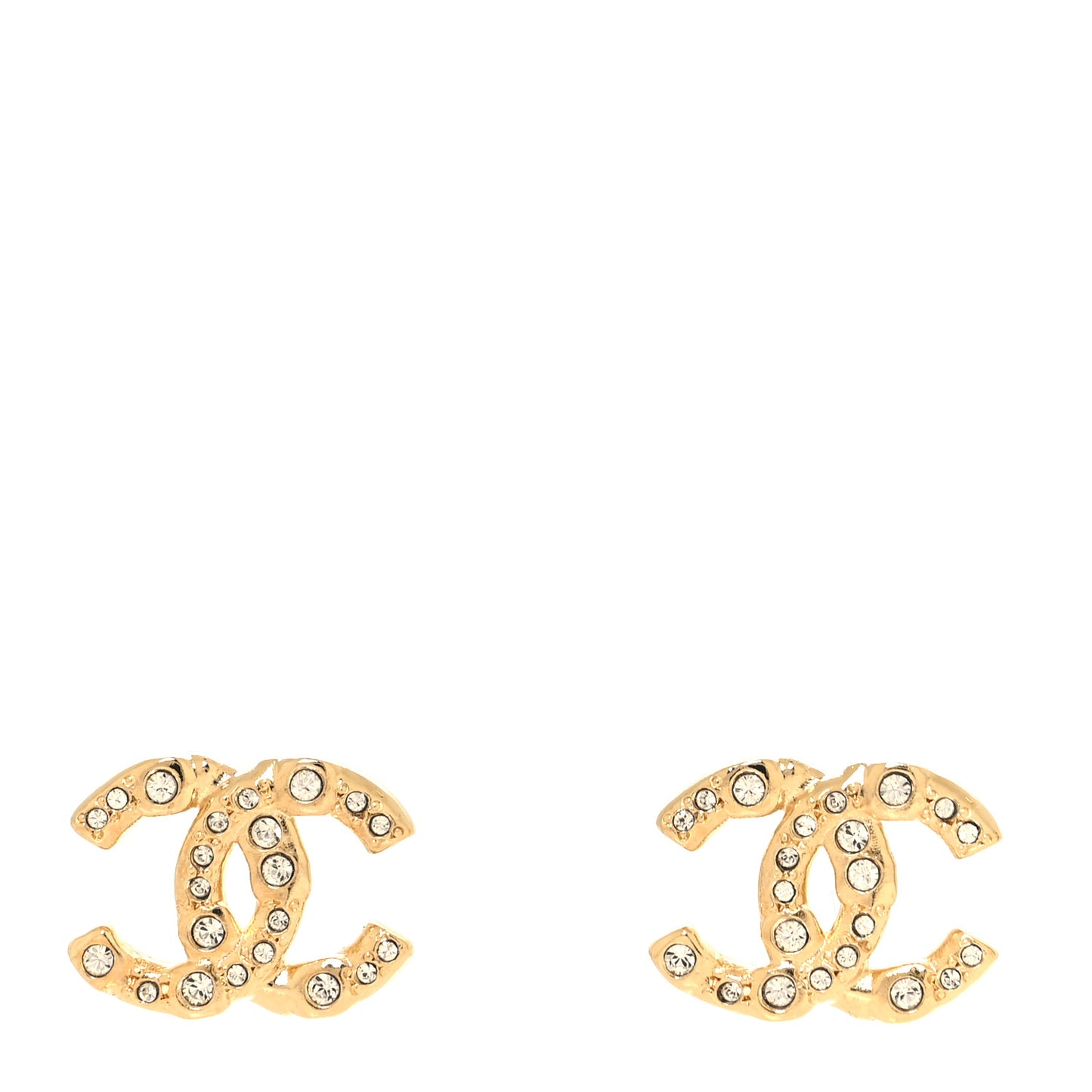 Crystal CC Earrings Gold
