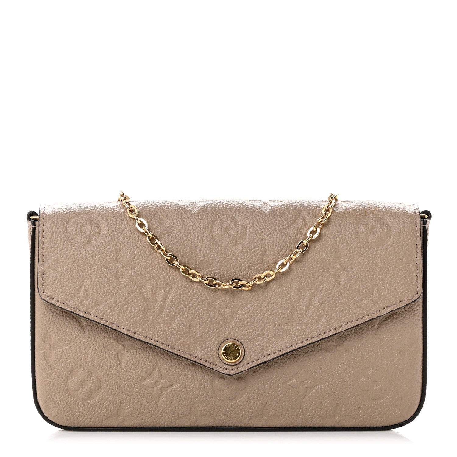 Louis Vuitton Empreinte Pochette Felicie Chain Wallet Tourterelle 3 of 9