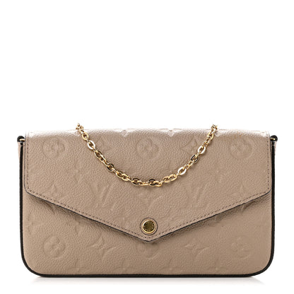 Louis Vuitton Empreinte Pochette Felicie Chain Wallet Tourterelle 3 of 9