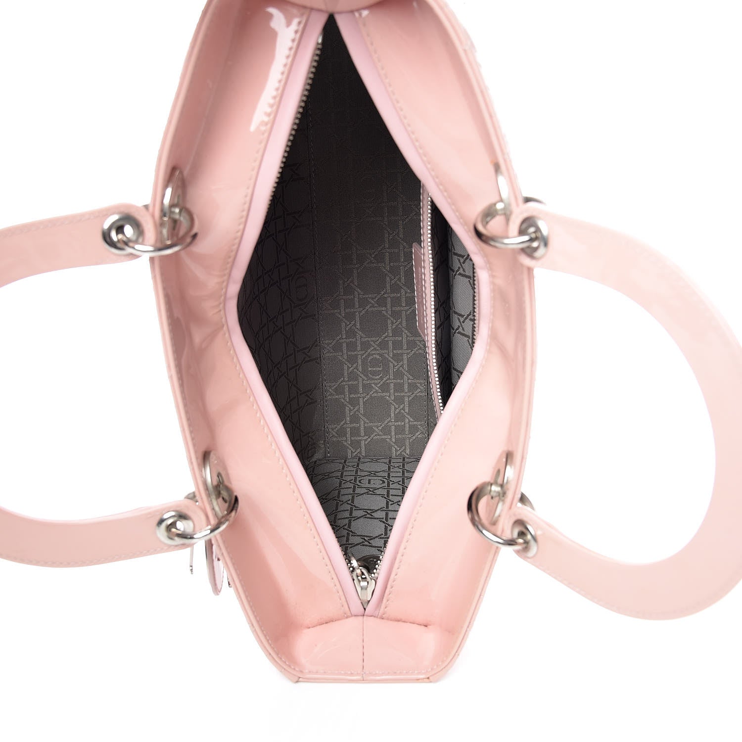 Christian Dior Patent Cannage Large Lady Dior Light Pink 8 of 19