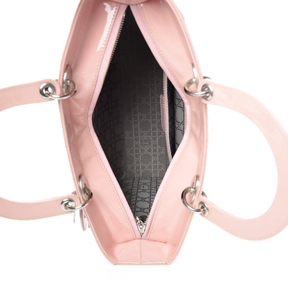 Christian Dior Patent Cannage Large Lady Dior Light Pink 8 of 19