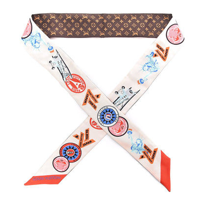Louis Vuitton Silk Monogram World Tour Stickers BB Bandeau Nude 1 of 4