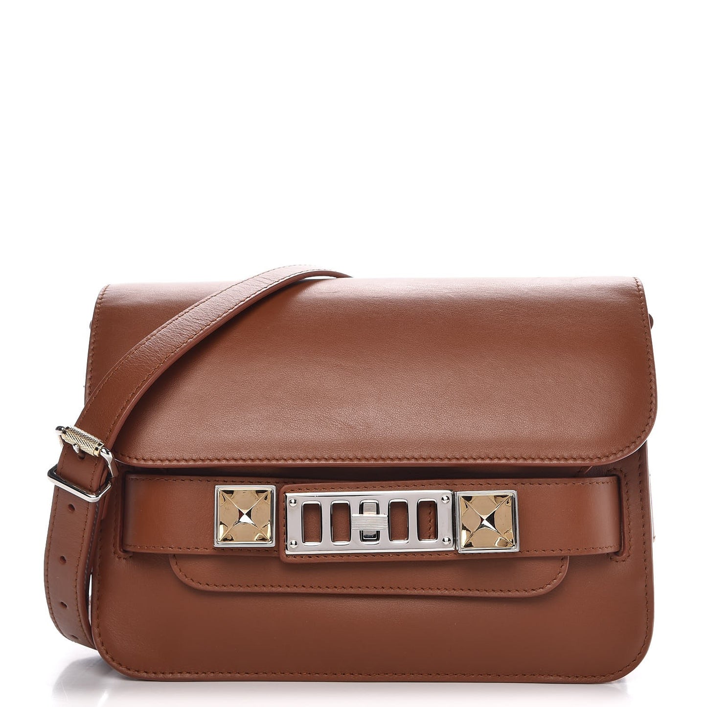 Calfskin PS11 Mini Classic Shoulder Bag Caramel