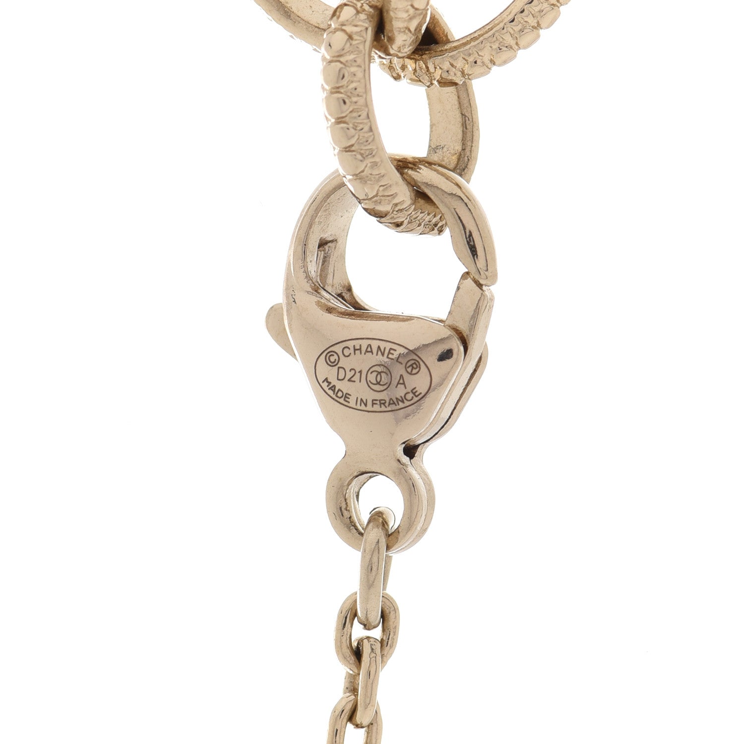 Chanel Crystal Resin CC Heart Pendant Necklace Gold Black 5 of 6