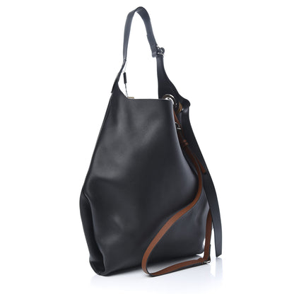 Burberry Smooth Calfskin Medium Grommet Hobo Black 4 of 12
