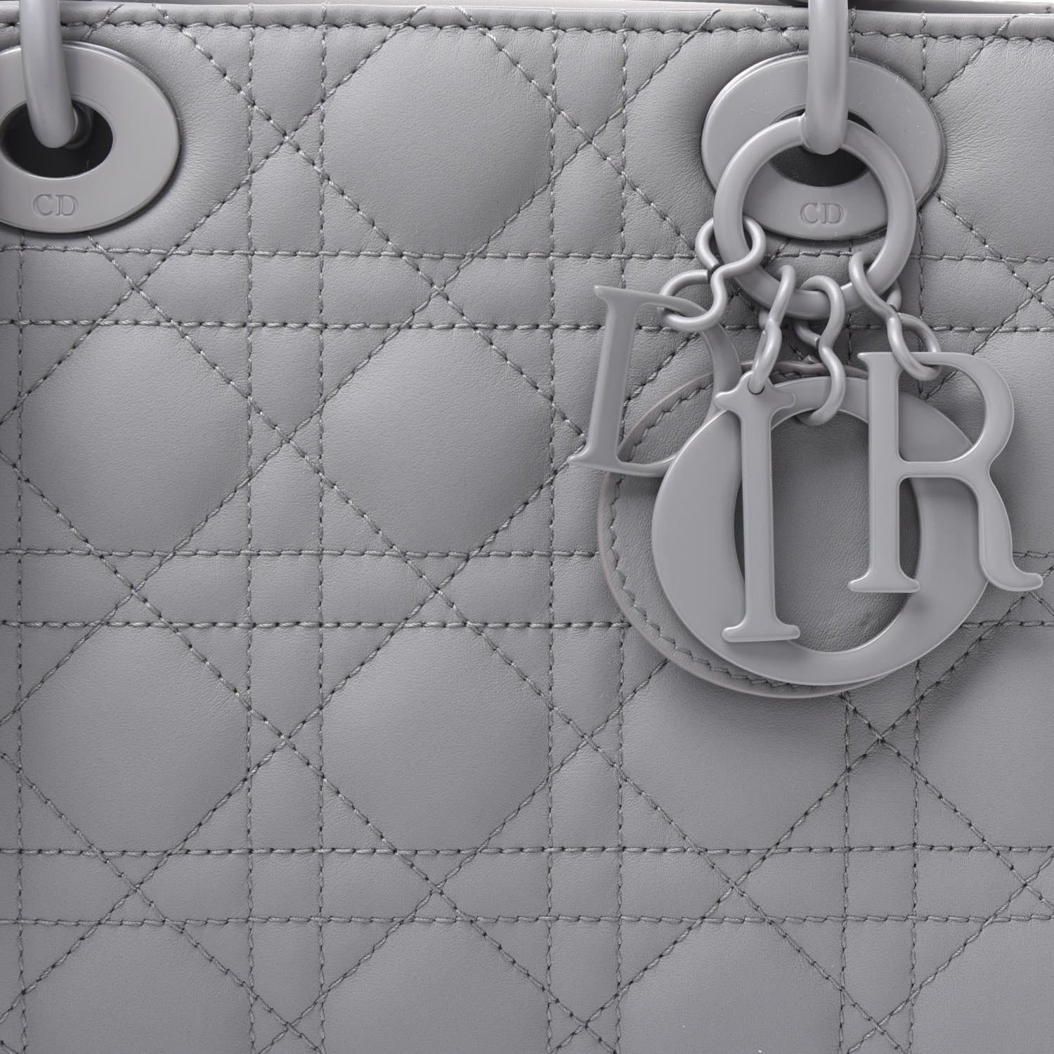 Christian Dior Ultra Matte Calfskin Cannage Small My ABCDior Lady Dior Gray 8 of 9