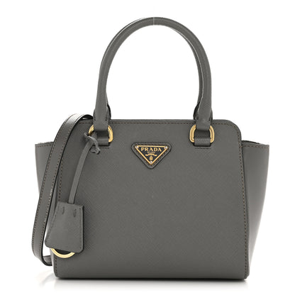 Prada Saffiano Soft Calfskin Mini Zippered Tote Marmo 1 of 16